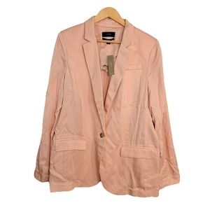 J.Crew Alfie Blazer Jacket Peach Tailored One Button Career Workwear 16 Tall
